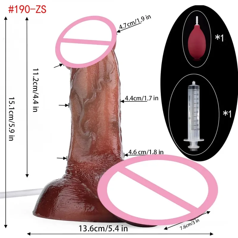 Pênis realista de silicone, ejaculação, grande vibrador realista com ventosa, toque de pele, brinquedos sexuais anais para mulheres