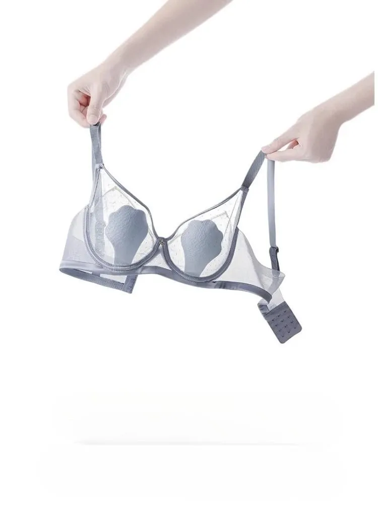Sutiã minimizador sem fio para mulheres – Bralette ultrafino anti-queda, lingerie de verão respirável e sexy | Suporte de conforto