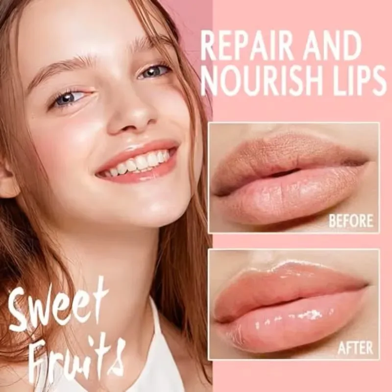 5.5g Lip Sleep Mask Night Sleep Maintenance Moisturizing Lip Gloss Bleach Cream Nourishing Lip Care Strawberry Honey