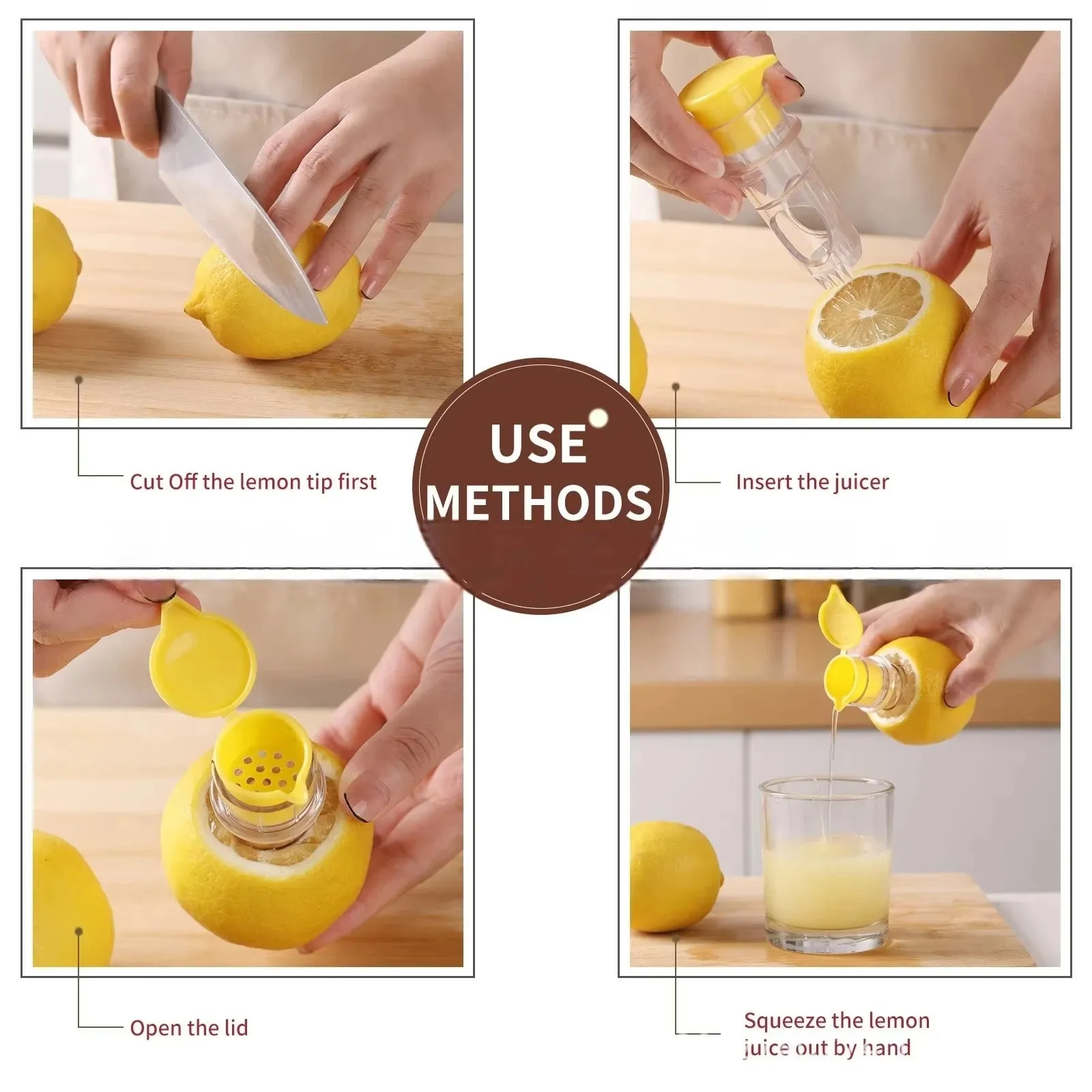 Novo parafuso superior espremedor de limão mini manual espremedor de limão portátil com tampa espremer limão para cocktails manual de plástico