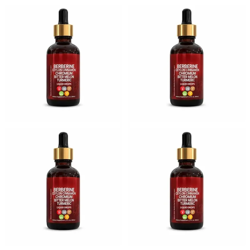 Gotas líquidas de berberina, ceilão, canela, cromo, melão amargo e extrato de cúrcuma, suporte metabólico multi-ingredientes, 60 ml — image 10