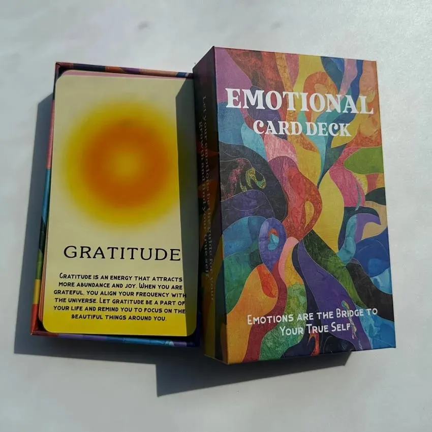 Baralho de cartas emocional apoia o crescimento pessoal e a paz interior Oracle Card Games 12x7cm 56 cartas