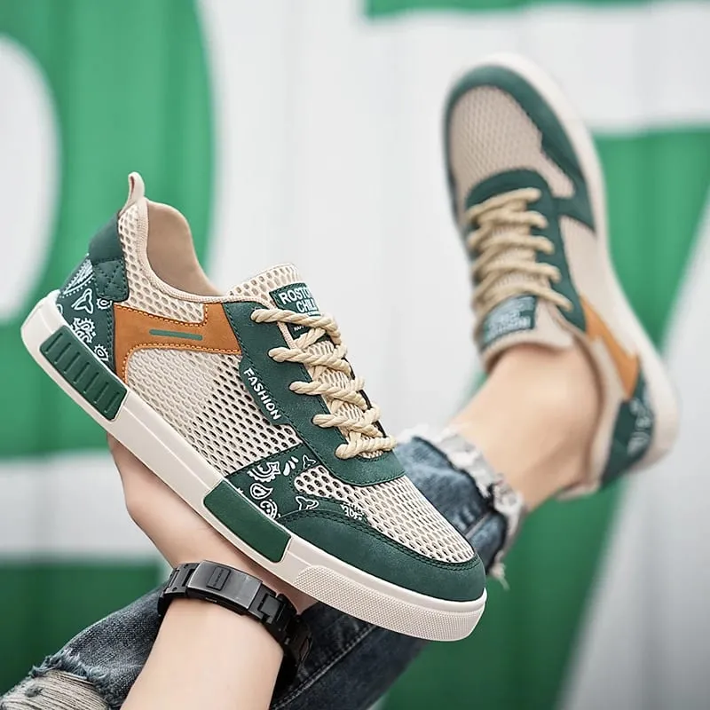 Breathable vulcanized Shoes For Men Flat Athletic Walking Sneakers Shoes Men Mesh Casual Shoes Large Size 47 — image 1