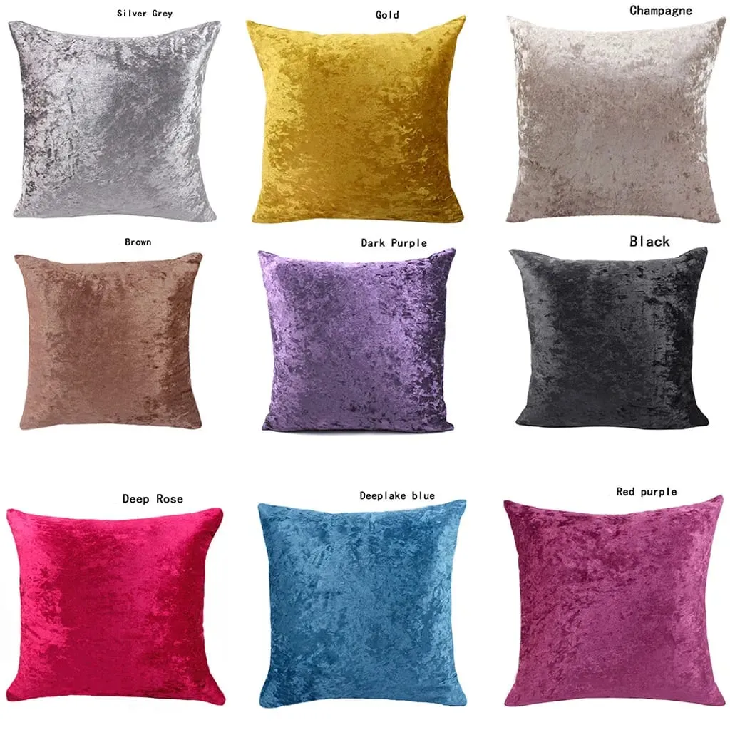 Capa de almofada de veludo de pelúcia com zíper invisível capa de almofada macia para sofá ou cama travesseiros decorativos