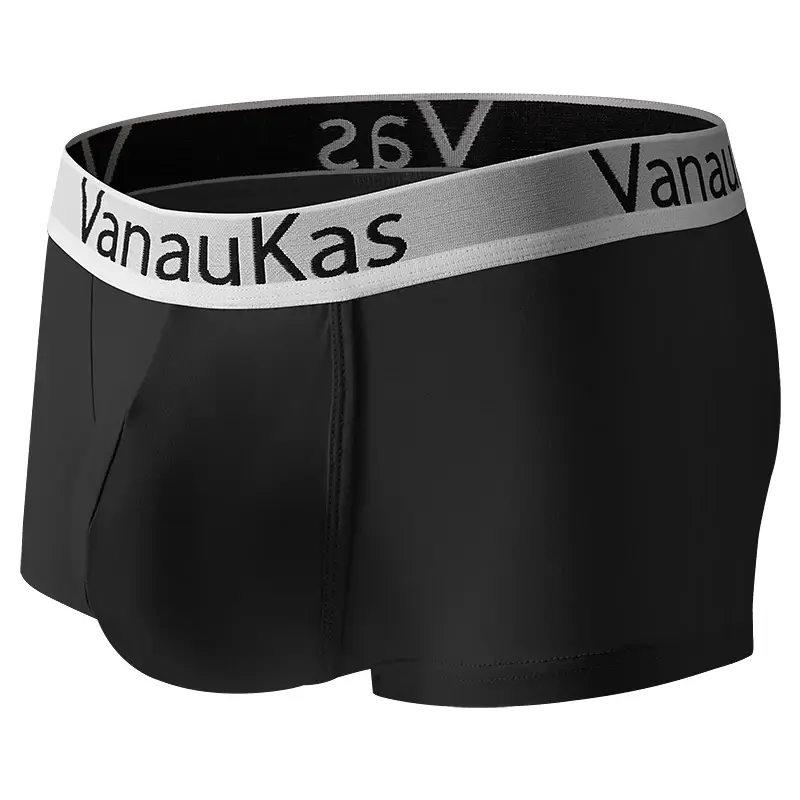 Shorts boxer modais masculinos com bolsa de suporte 3D e design conveniente de abertura lateral para uso confortável