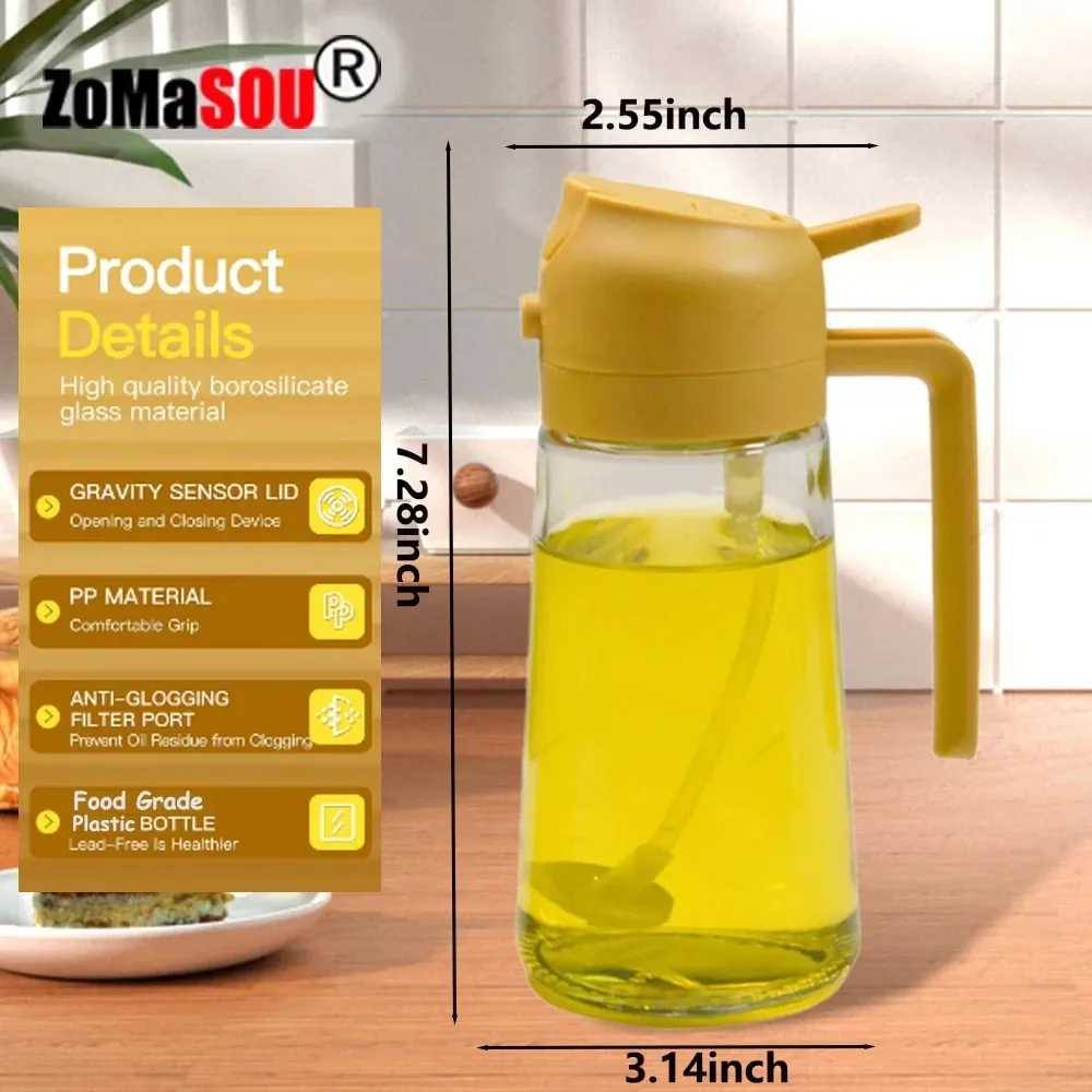 1-4pc 2-em-1 pulverizador pourer óleo garrafa vazia recipiente de óleo de plástico dispensador vaporizador cozinha churrasco acampamento utensílios de cozinha