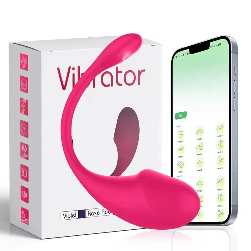 Vibrador ponto g sem fio para mulheres, aplicativo bluetooth, ovo vibratório, estimulador de clitóris, uso vaginal, massageador, brinquedo sexual adulto, casal