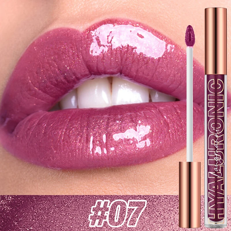 Brilho perolado plumping brilho labial diamante glitter nude rosa batom líquido vidro brilhante à prova dwaterproof água sexy lábio matiz maquiagem labial