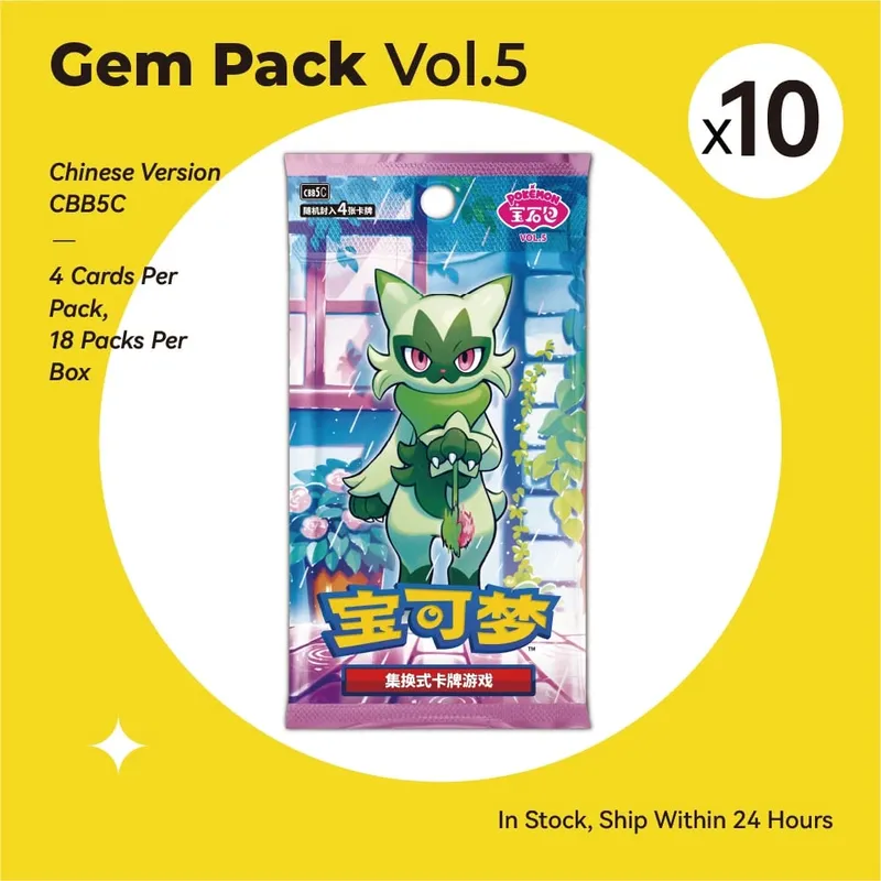 New Gem Pack Vol 2 Cards Scarlet and Violet Trading PTCG Box Eevee Eeveelution Gem Pack 2 Collection Toy Gift Original 100%