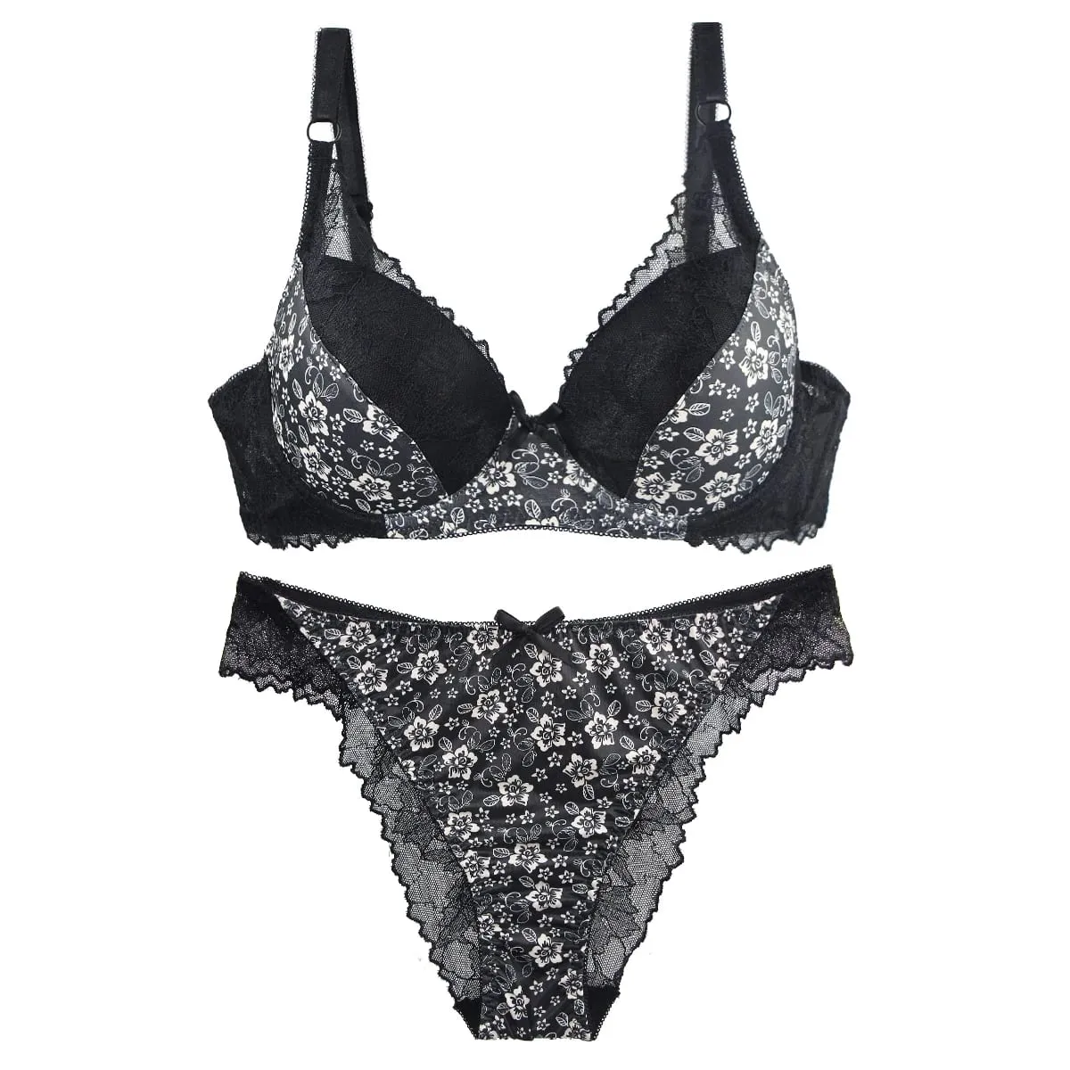 2024 New Thin Mode Cup Push Up Bras Set BCDE White burgundy Beige Black Green Blue Push Up Underwear For Women