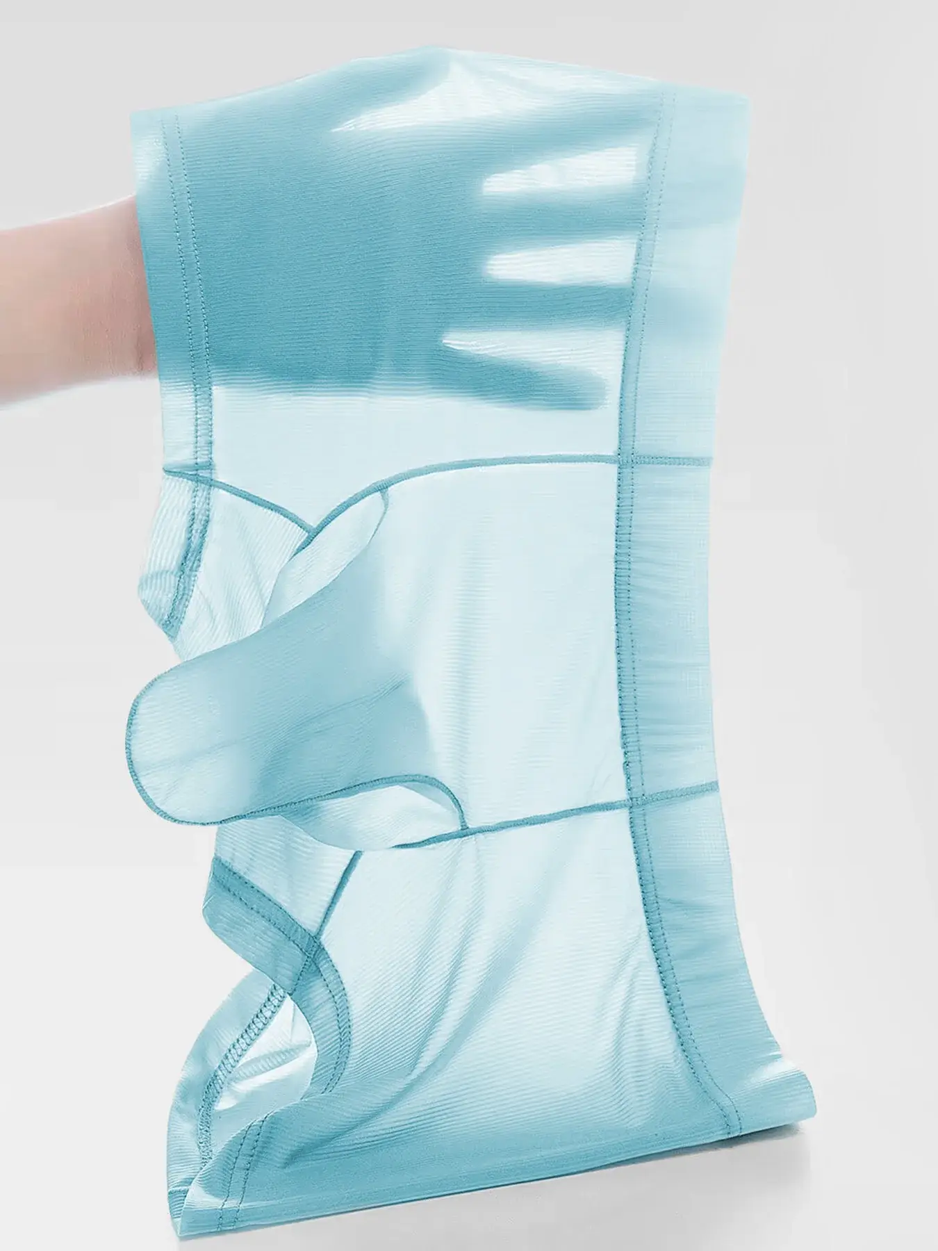 Cuecas boxer transparentes masculinas, roupa íntima sexy ultrafina, transparente, calcinhas de seda gelada, suave e brilhante, lingerie — image 19