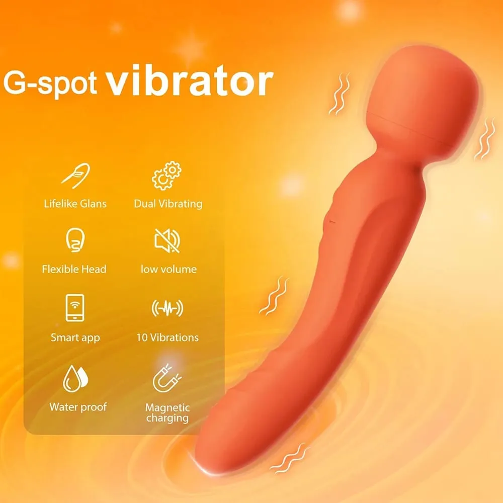Vibrador varinha mágica av remoto sem fio, aplicativo inteligente, poderoso estimulador de clitóris e ponto g, brinquedo sexual feminino, recarregável por usb, à prova d'água para adultos