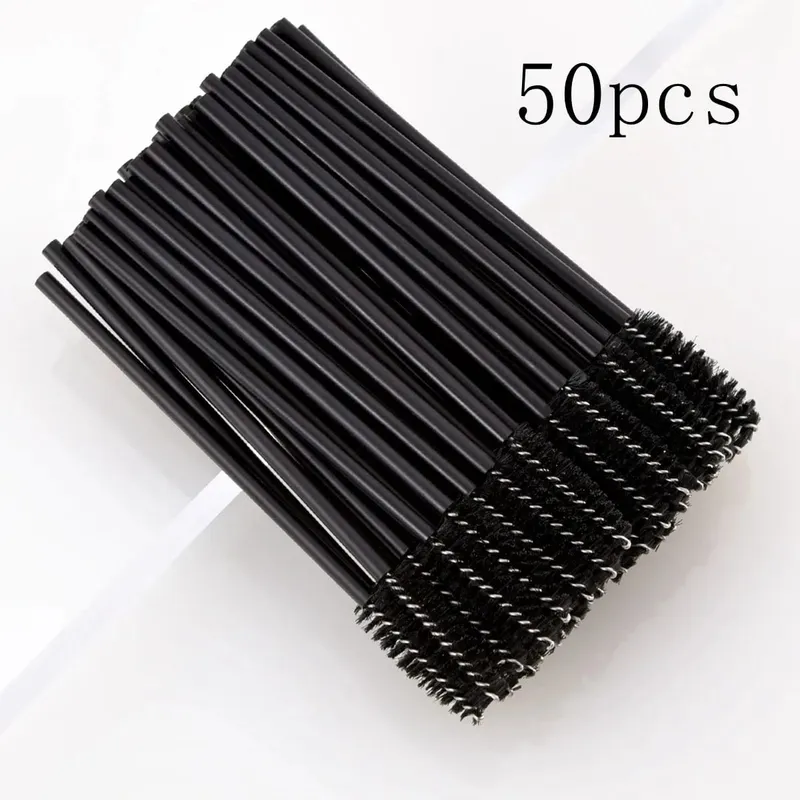50/1000 件一次性睫毛刷 睫毛延長工具 眉刷 睫毛膏棒 塗抹器線軸 化妝工具