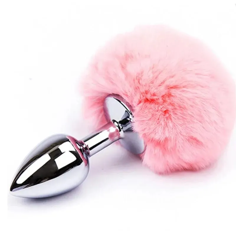 Plugue anal de aço inoxidável, cauda de coelho, vibrador erótico, plugue suave para bunda, ânus, sex shop, jogos adultos, brinquedos sexuais para mulheres