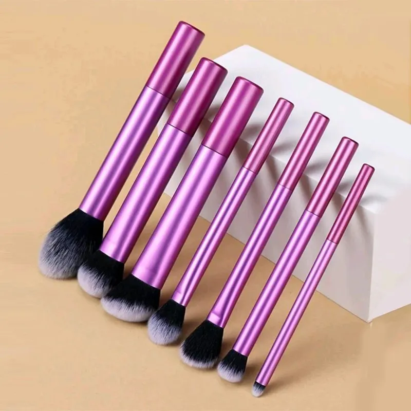 Conjunto de pincéis de maquiagem macios e fofos, base para sombra de olho, pó cosmético feminino, blush, mistura de beleza, ferramenta de beleza