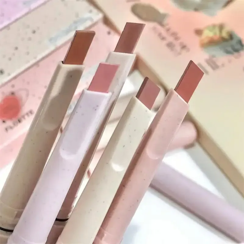 Nude Lip Liner Pencil Smooth Outline Lip Shape Waterproof Long-Lasting Matte Lipstick Pen Makeup for Natural Lips
