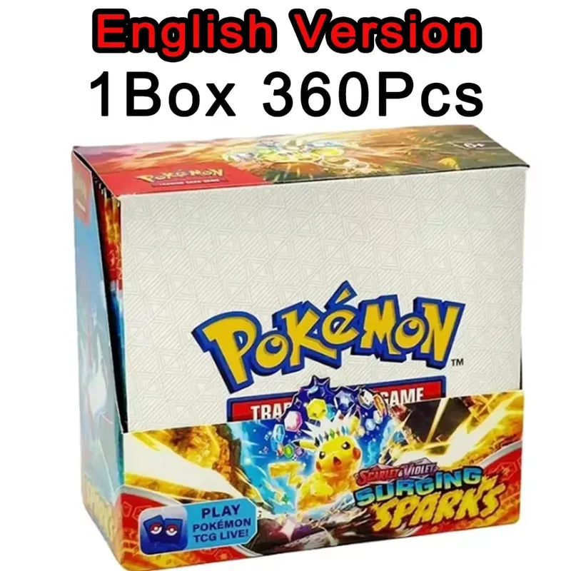 ** 360 unidades EnglishPokémonCards SunMoon Destinado PSrismatic Evolutions Scarlet Violet 151 PALDEAN Booster Battle Transaction Card