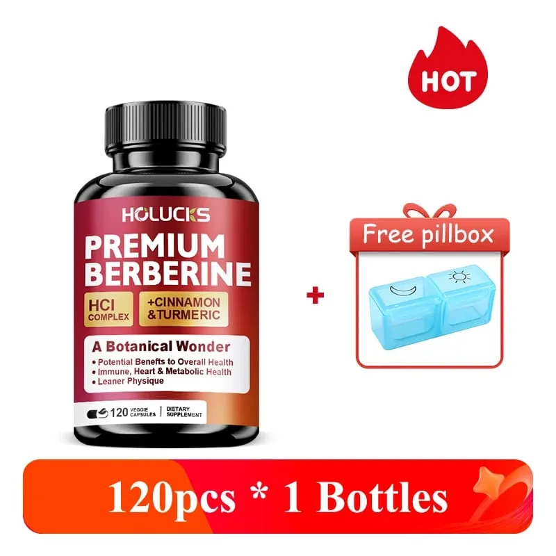 Suplemento de berberina de alta potência que apoia a sensibilidade à insulina e o equilíbrio hormonal do colesterol saudável auxilia no metabolismo saudável