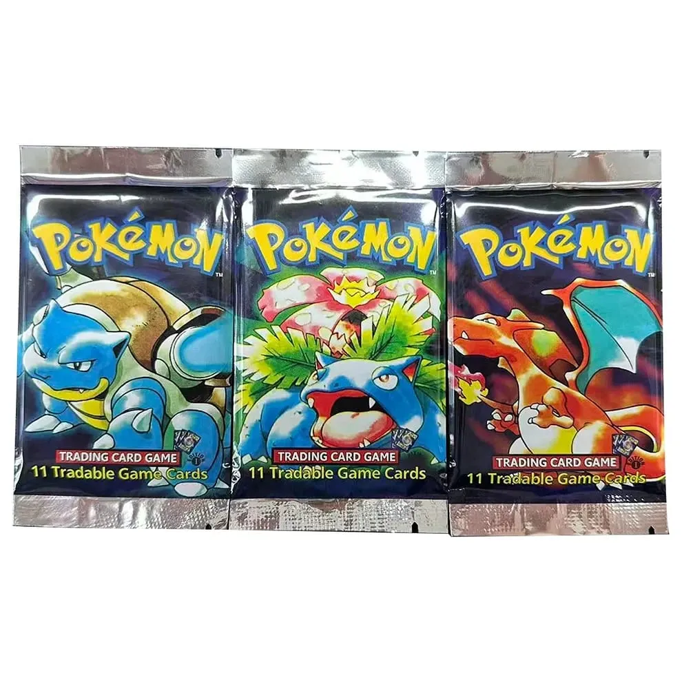 Conjunto de base 1ª edição shadowless booster box pokemon cartões ptcg proxy clássico anime coleção cartão 1 conjunto 36 pacotes 1 pacote/11 cartão