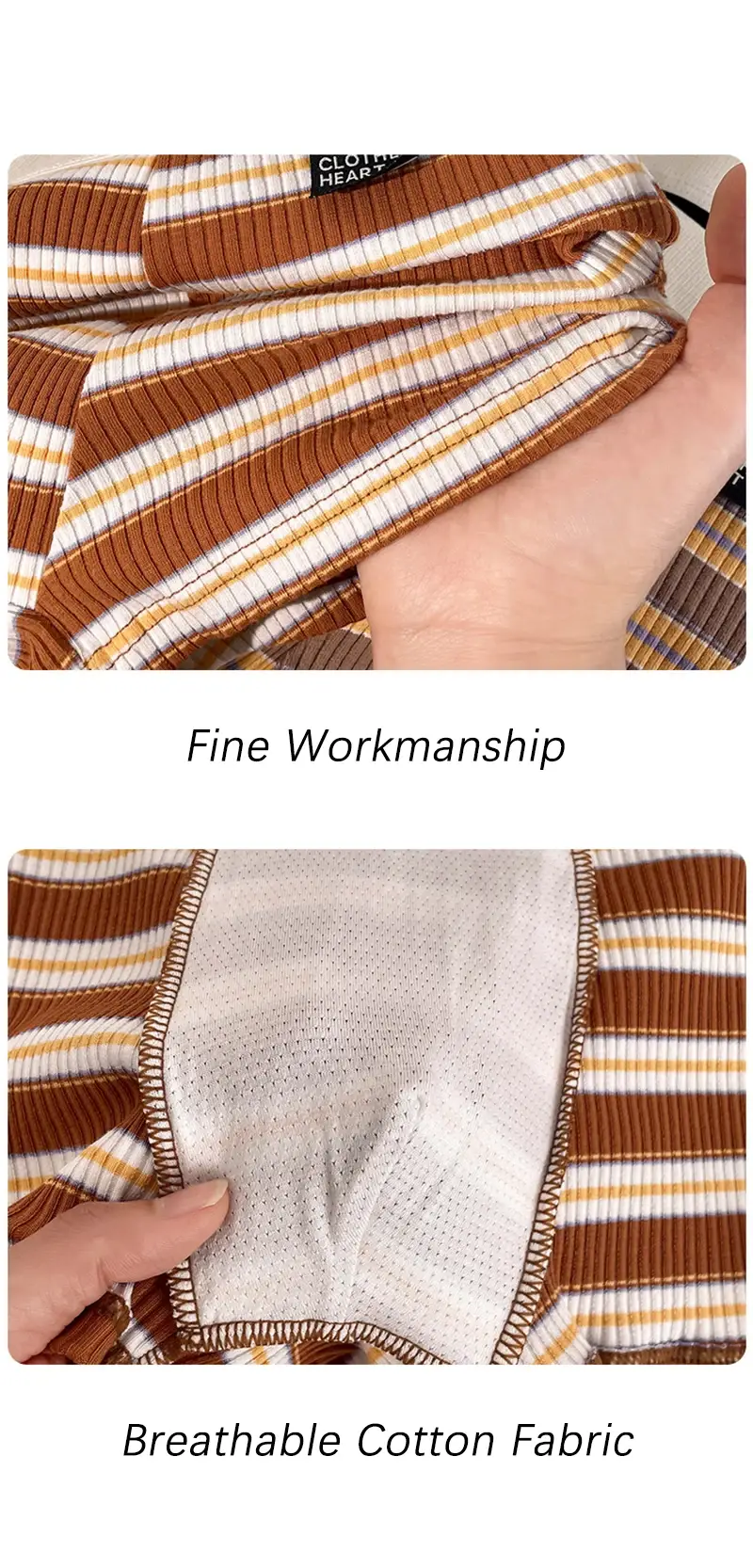 Men's Cotton Panties Sexy Stripe Comfortable Underpants Elastic Breathable Boxer Shorts U Bulge Pouch Male Underwear Cueca Homme