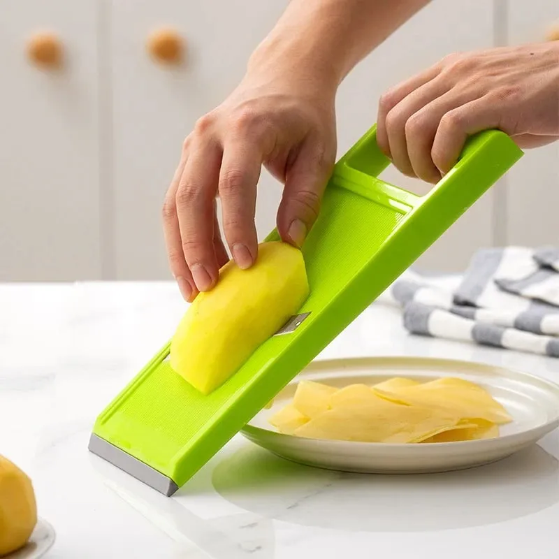 【NN71】Cortador de vegetais multifuncional com fatiador de mandolina de aço, descascador de batata, cenoura, ralador de queijo, acessórios de cozinha, ferramentas