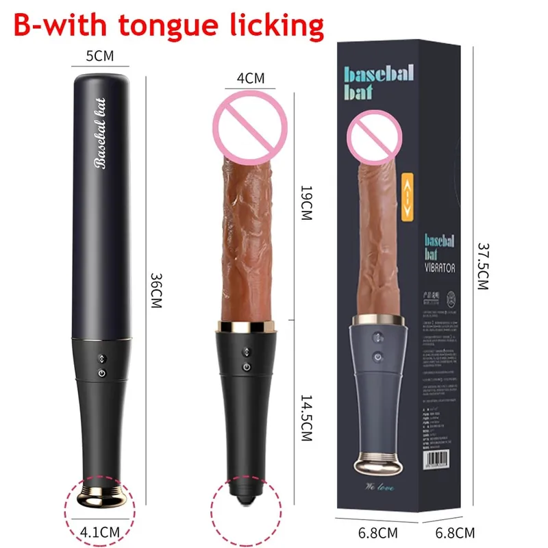 19CM Realistic Thrusting Dildo Vibrator for Women Vagina Anal Stimulator Heating Auto Telescopic Masturbator Sex Toys for Couple