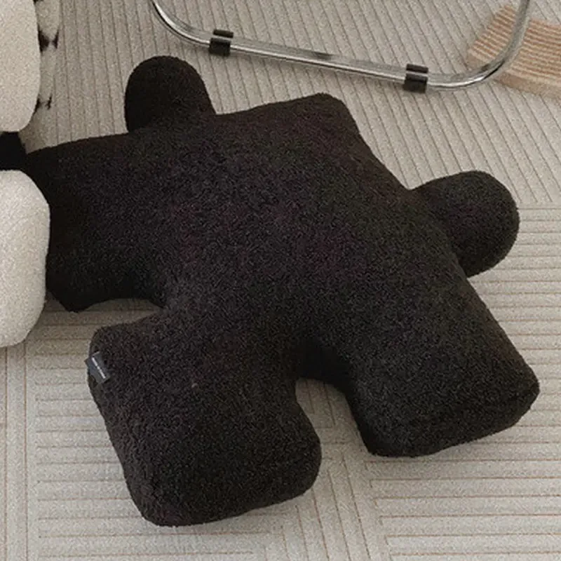 Alien puzzle travesseiro de pelúcia decoração para casa bloco de construção quebra-cabeça conforto almofada crianças presentes de aniversário de natal