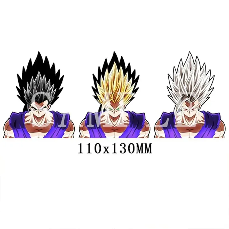 Anime 3D Lenticular Adesivo Goku Vegeta Decalques à prova d'água para carro, geladeira, skate, etc. — image 23