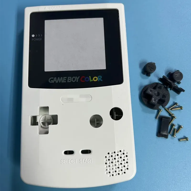 新款 Gameboy 彩色外殼 GBC 外殼限量版替換外殼遊戲週邊配件男孩生日禮物夜光