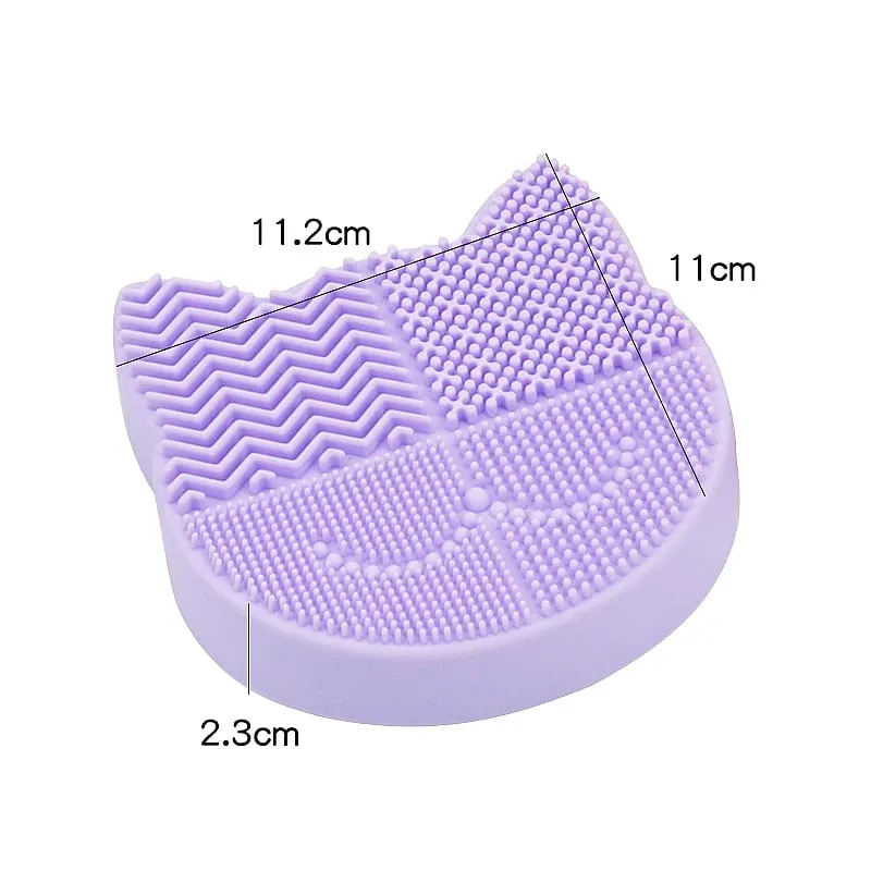 Escova de maquiagem de silicone, caixa de armazenamento de limpeza, placa de lavagem, limpador de tapete, ferramentas de pincéis cosméticos