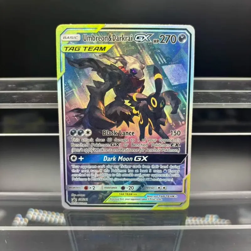 Cartões de coleção diy zekrom umbreon espeon mewtwo gx en auto feito cartão único clássico jogo anime cartão presente brinquedo