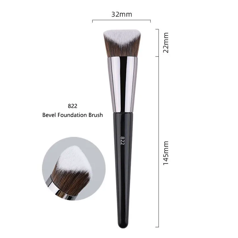 1pc pro pincéis de maquiagem fundação pó fã compõem escova contorno 3d pontilhado sombra corretivo ângulo sobrancelha sombra ferramentas