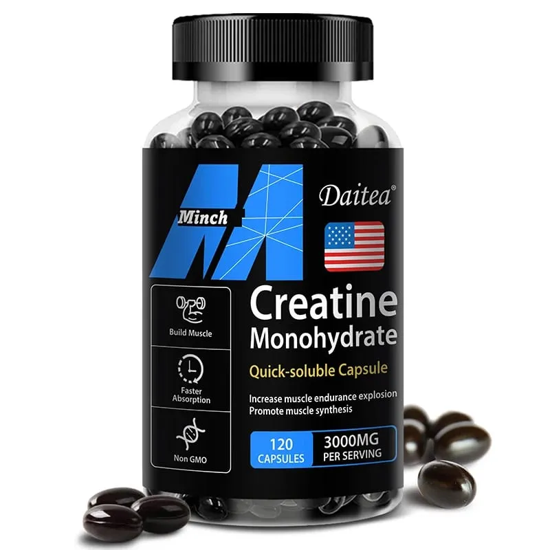 Creatina monohidratada 3000 mg-construção muscular melhora o desempenho atlético fitness geração de energia suplemento nutricional adulto