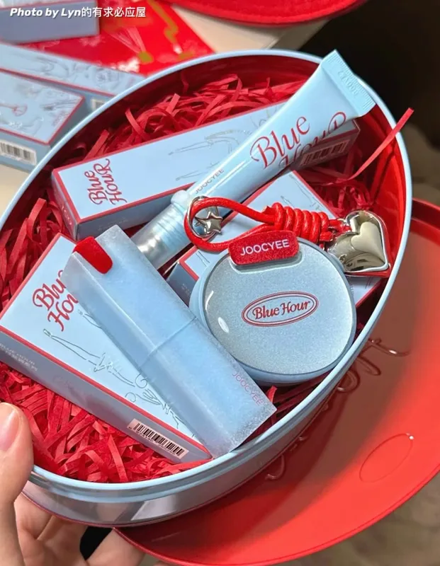Joocyee Winter Blues Series Natal Blush Batom Caixa de presente de maquiagem limitada