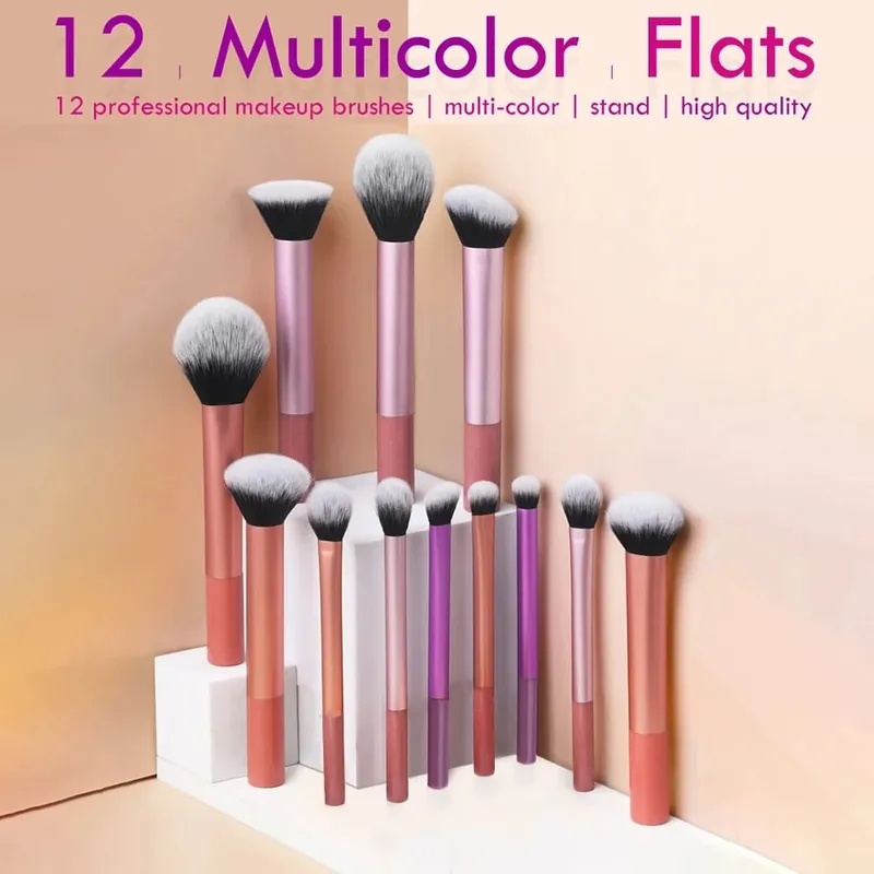 8pcs Makeup Brush Kit Soft Synthetic Hair Make Up Brushes Foundation Blush Eyeshadow Cosmetic Makeup Tools