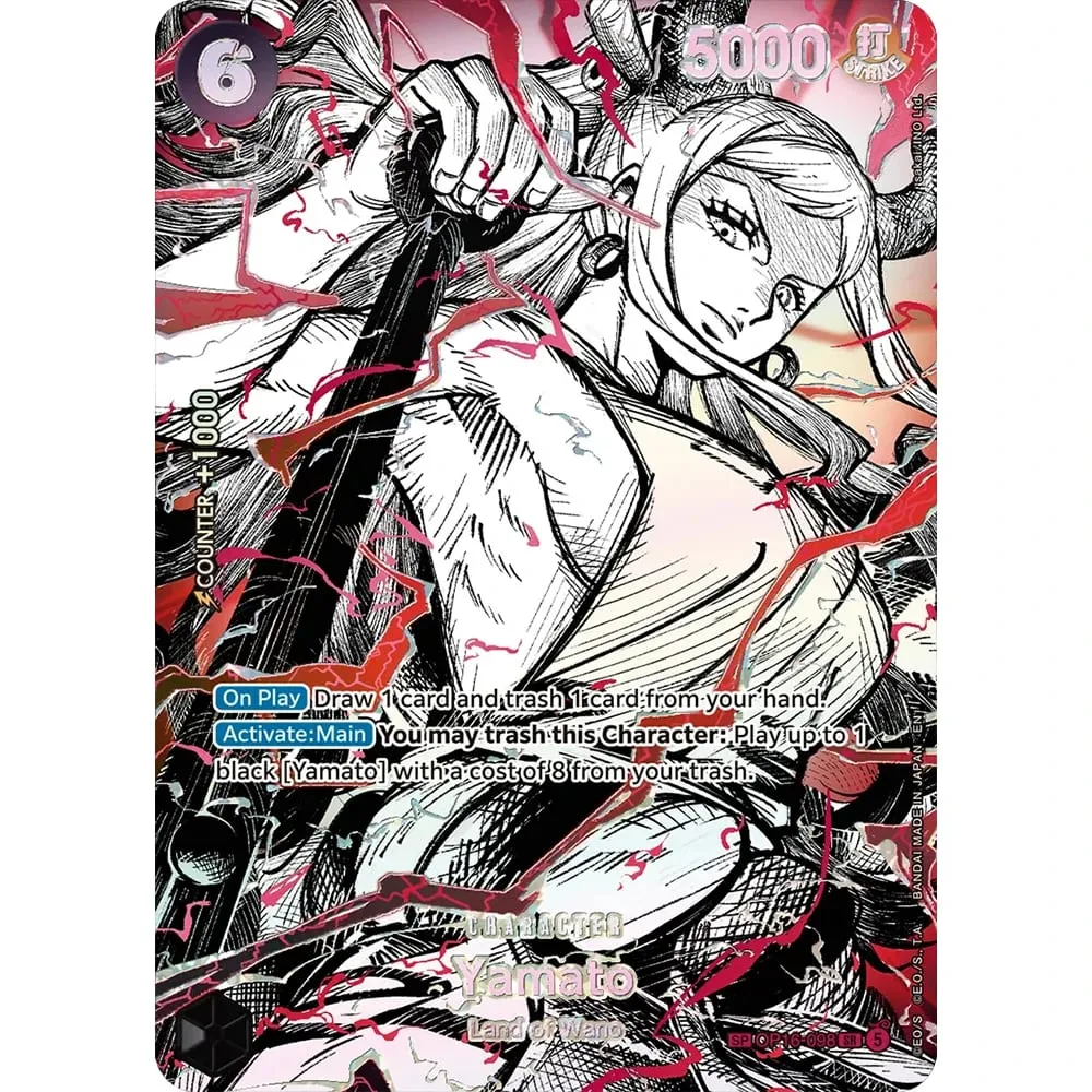 Cartões de coleção Monkey D. Luffy EB04-061 OPCG EN Brilhando Criatividade Raro Holográfico Em Relevo Cartão De Folha Texturizada