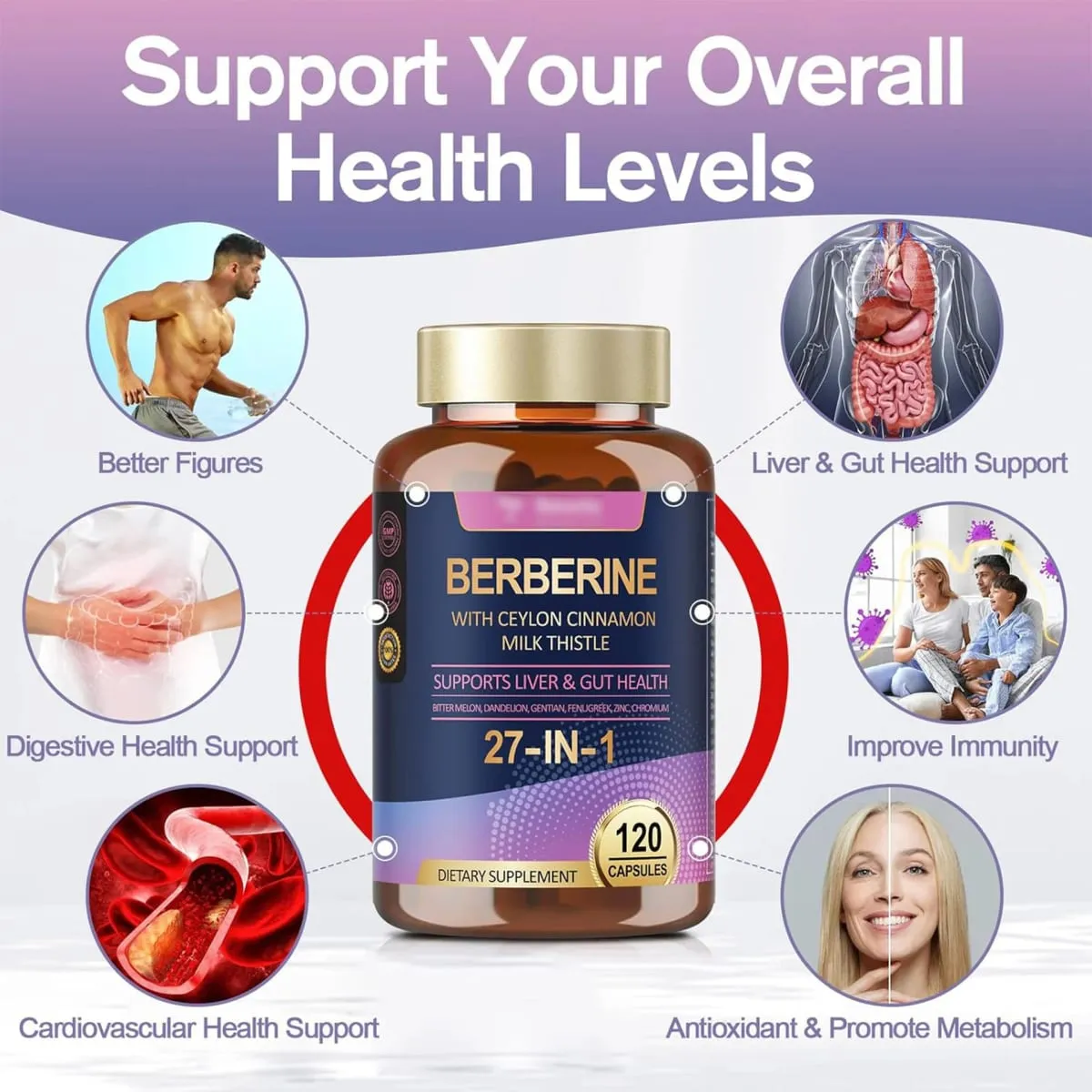 Suplementos de cardo leiteiro com canela e berberina Ceilão - antioxidante auxilia na digestão do fígado e na saúde intestinal aumenta a imunidade — image 2