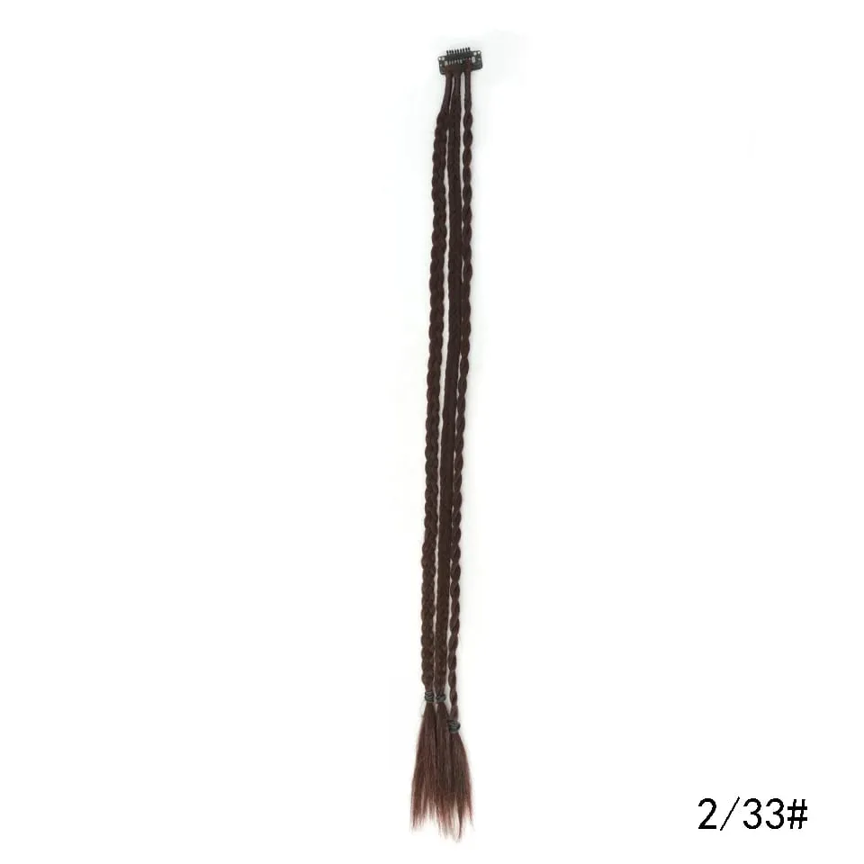 Synthetic Braid Clip in Hair Extensions Braids Long Ponytail Hairpieces For Women Kids Girls Daily Party Cosplay