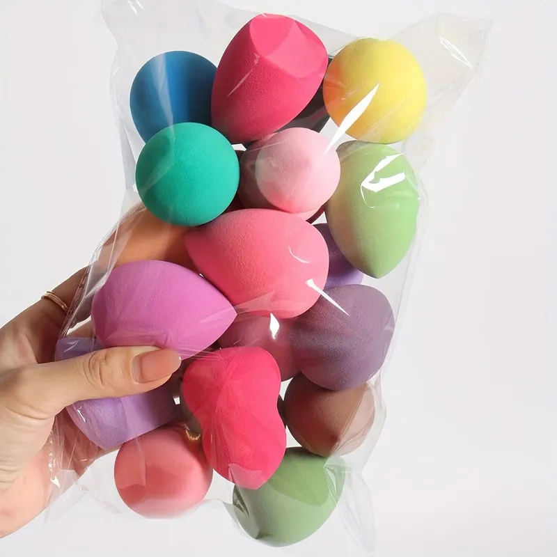 9Pcs Latex-Free Makeup Sponges Set Wet/Dry Blending Sponge for Liquid Cream Powder All Skin Types Random Colors/Shapes — image 5
