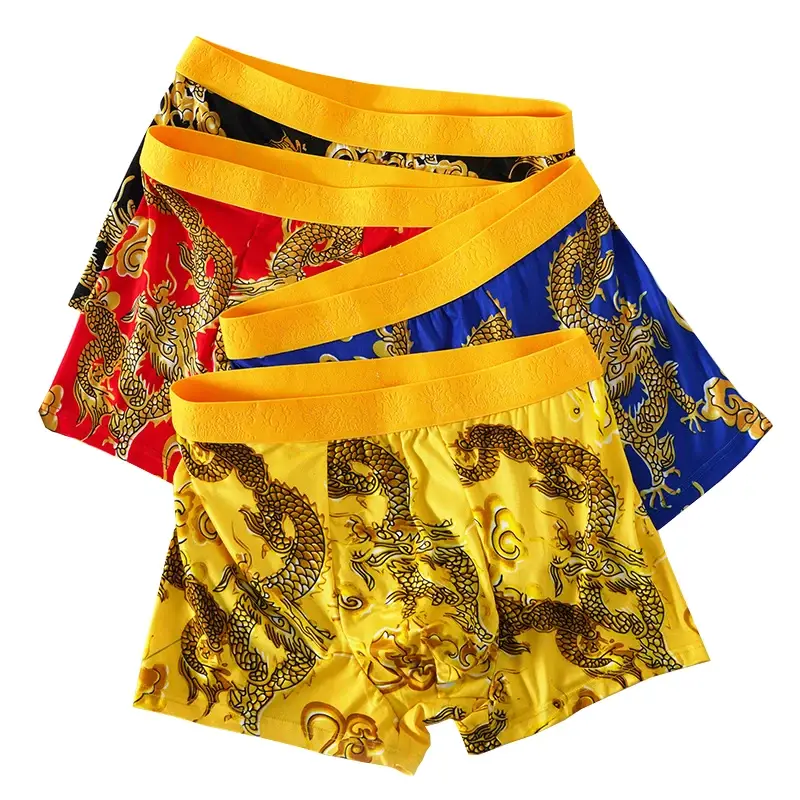 4 pçs/set roupa interior masculina padrão 3d sexy cuecas em forma de u bolsa convexa moda meninos calcinha novo estilo boxershorts masculino — image 7