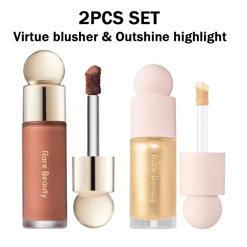 Blush líquido com pitada macia de beleza rara, sedoso e desliza suavemente, maquiagem rechonchuda de longa duração, esperança, amor, virtude, feliz, maravilha, vale a pena — image 26