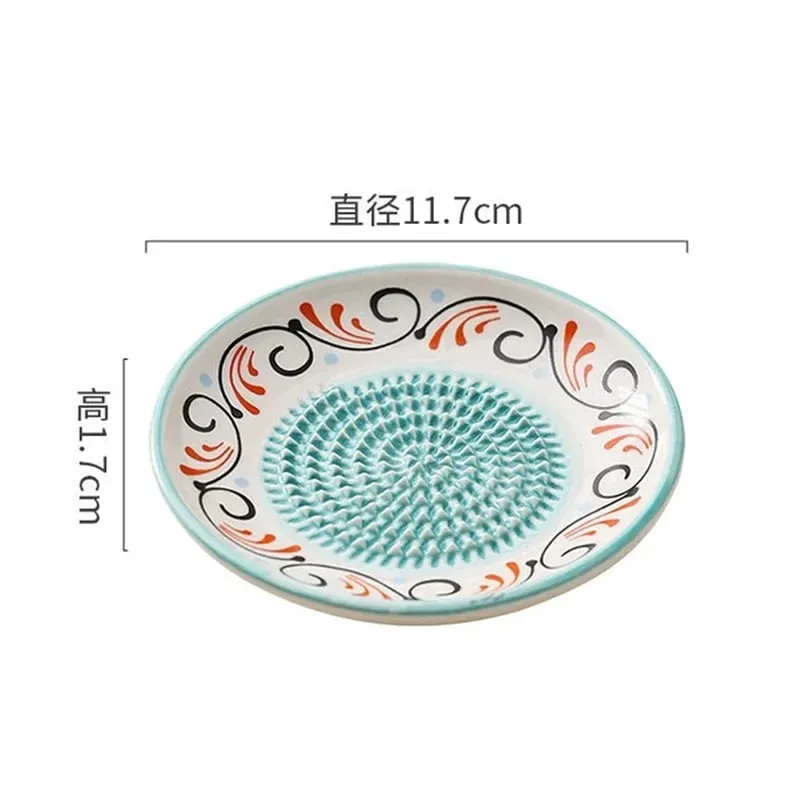 Colorido simples cerâmica ralador de gengibre ferramenta moedor mão alho masher portátil porcelana cenoura gengibre moagem ferramentas cozinha