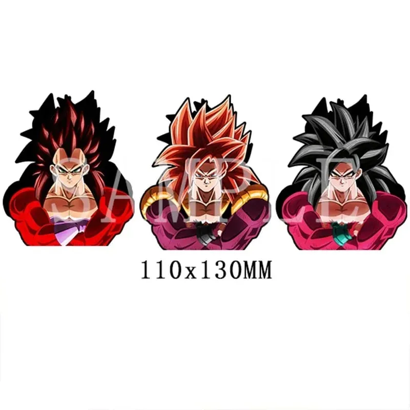 Anime 3D Lenticular Adesivo Goku Vegeta Decalques à prova d'água para carro, geladeira, skate, etc. — image 21