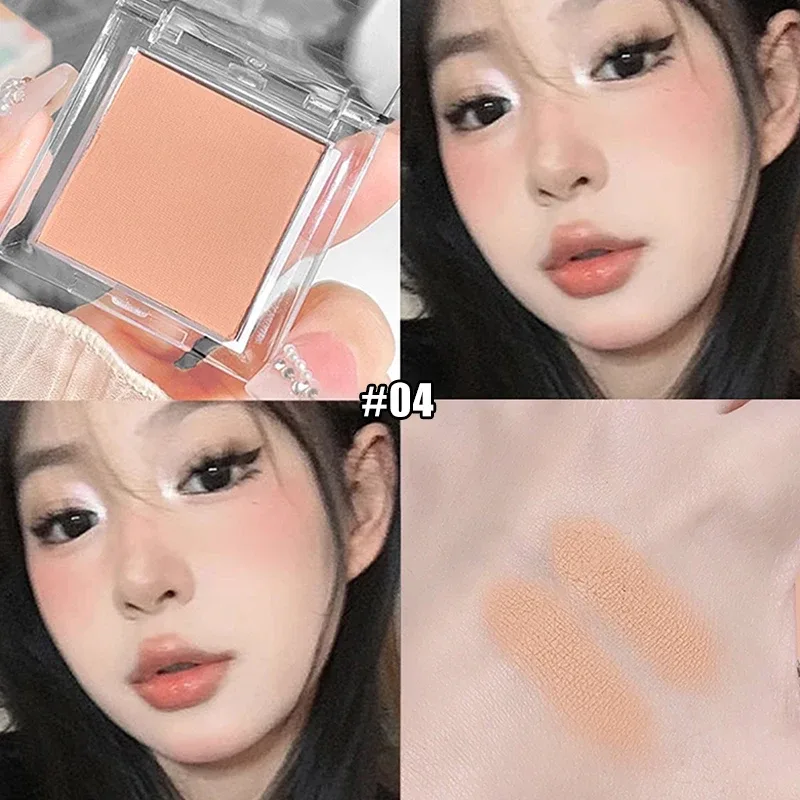 Paleta de sombra monocromática branca fosca, natural 3d, iluminador, pó, longa duração, maquiagem para os olhos