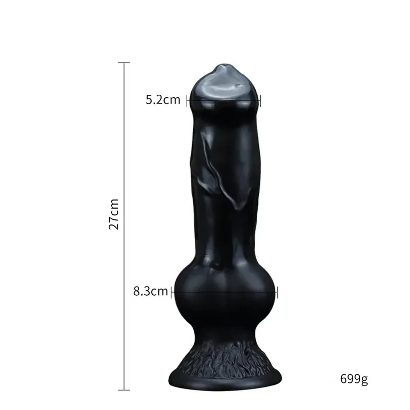 Plugue anal realista para cachorro, enorme, com ventosa, silicone, grande, massageador de próstata, brinquedos sexuais adultos para homens e mulheres