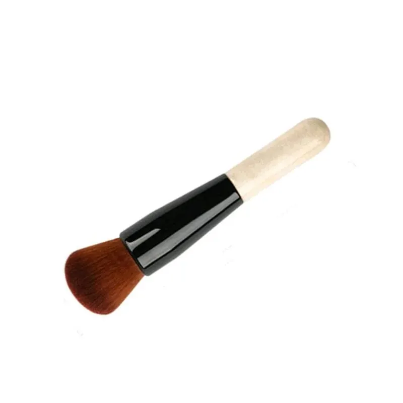 Pincéis de maquiagem champanhe luxuosos, pincel de base plana, pincel grande para reparo de rosto, pincel de contorno para creme líquido em pó