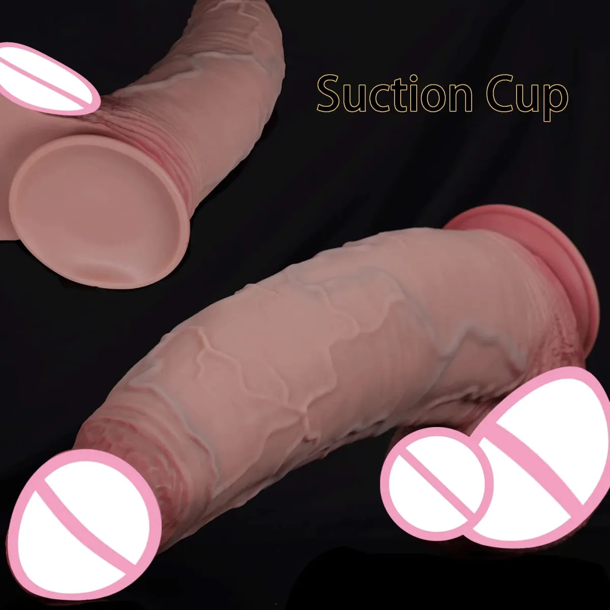 Super realista enorme vibrador grosso macio silicone pênis ventosa adequado para inserção vaginal brinquedos sexuais adultos para mulheres homens gay