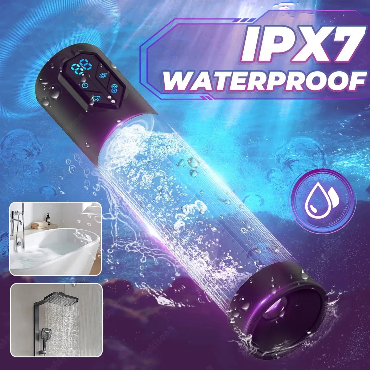 Bomba elétrica à prova d'água ipx7, ampliação da ereção do pênis, bomba de vácuo automática para homens, 4 sucção, masturbação, brinquedo sexual para homens