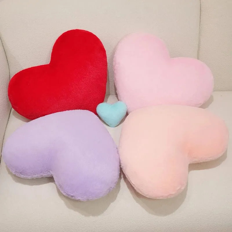10/36cm simulação em forma de coração pelúcia lance travesseiro macio sofá almofada pelúcia brinquedos bonito pequeno pingente presentes dos namorados