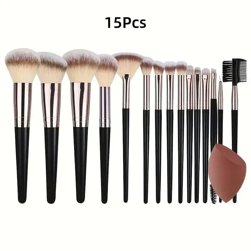 3-20 pçs pincéis de maquiagem conjunto macio macio sombra fundação corretivo mistura blush escova kabuki profissional feminino ferramenta de beleza